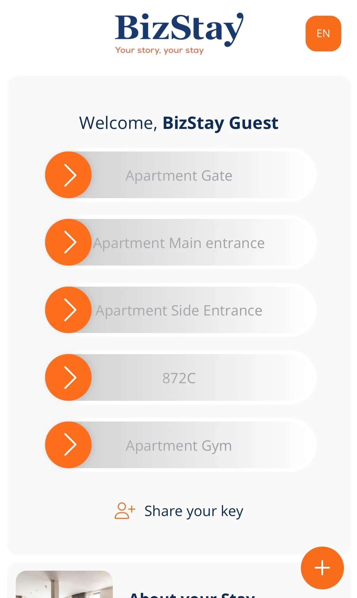 Mobile app BizStay